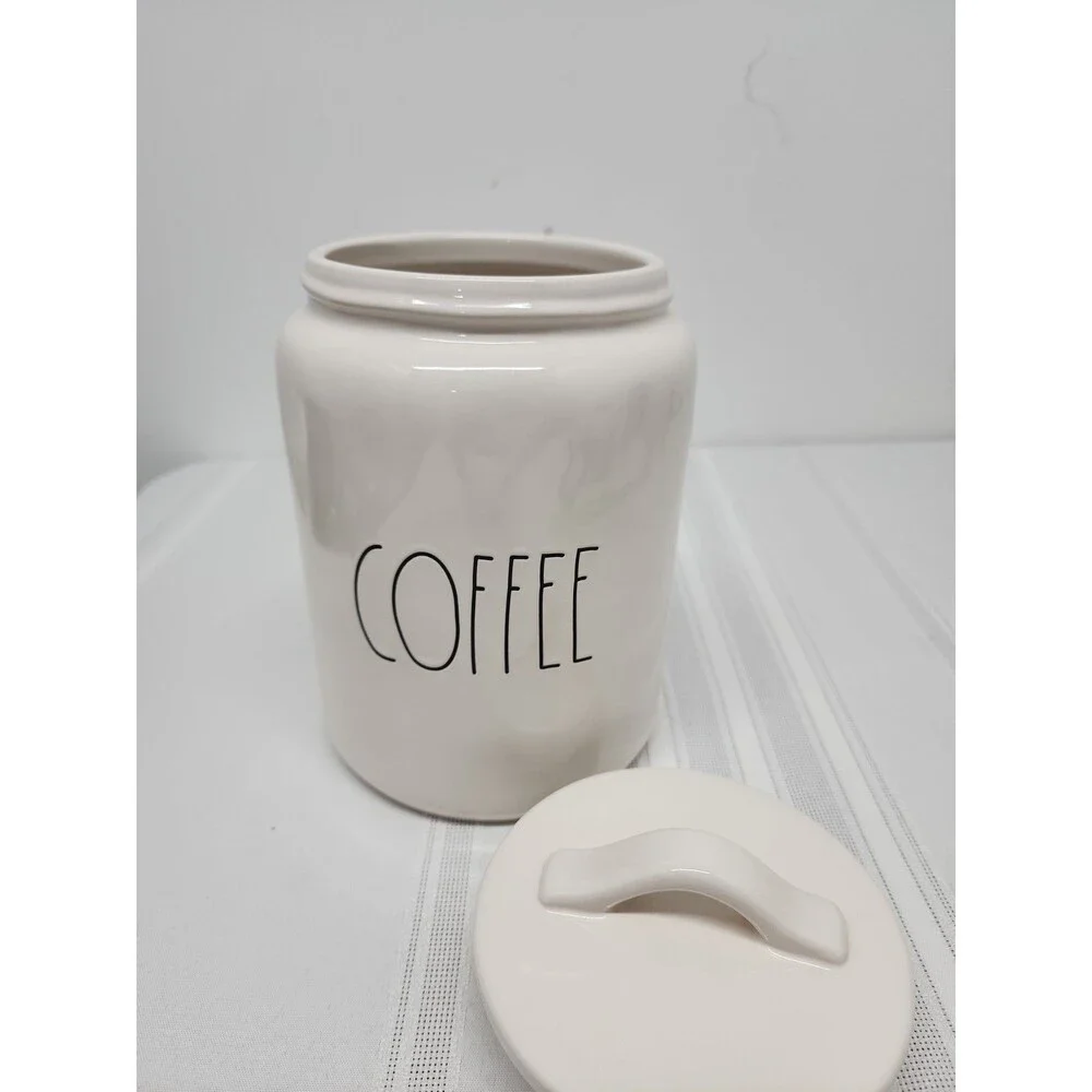 Rae Dunn Artisan Collection By Magenta 8 Inch Long Letter COFFEE Cannister NWOT